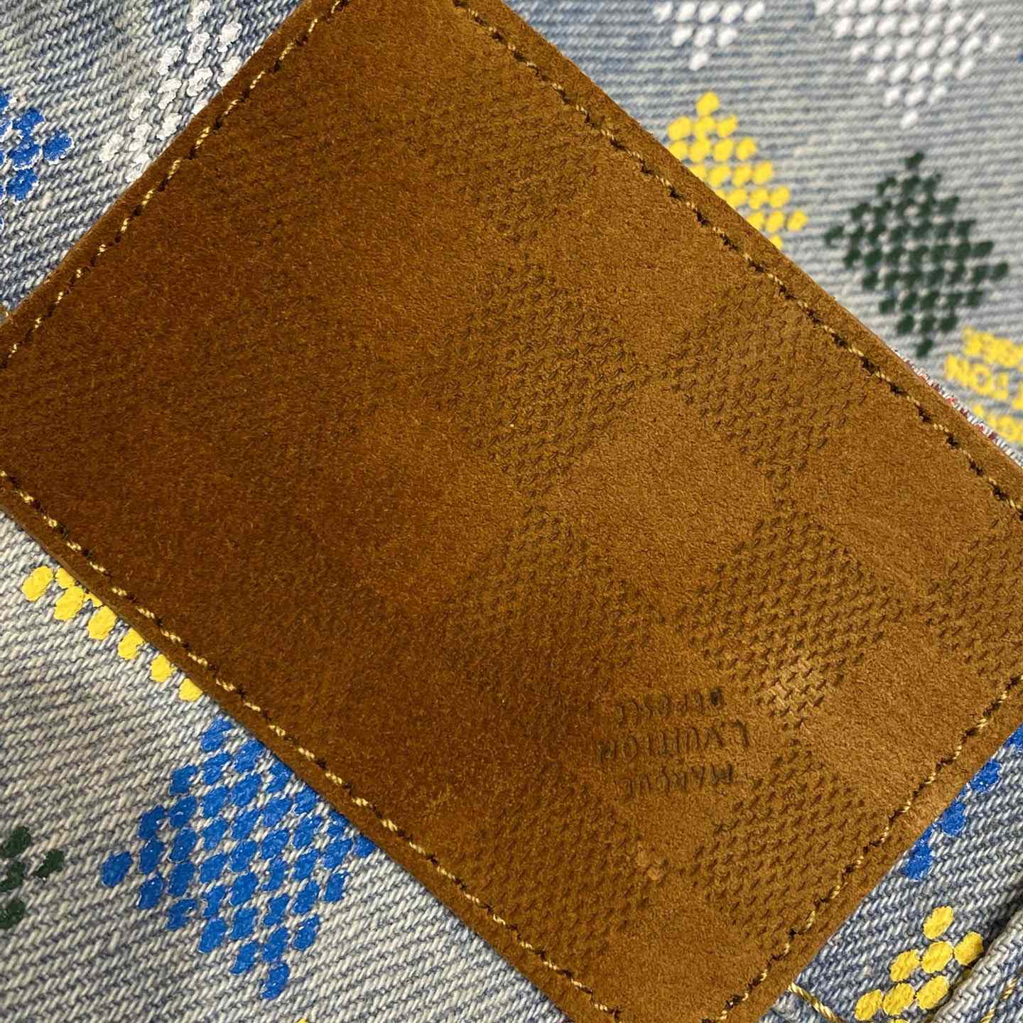 Louis Vuitton Damier Denim Wide-Leg Pants   1AHBMK - DesignerGu