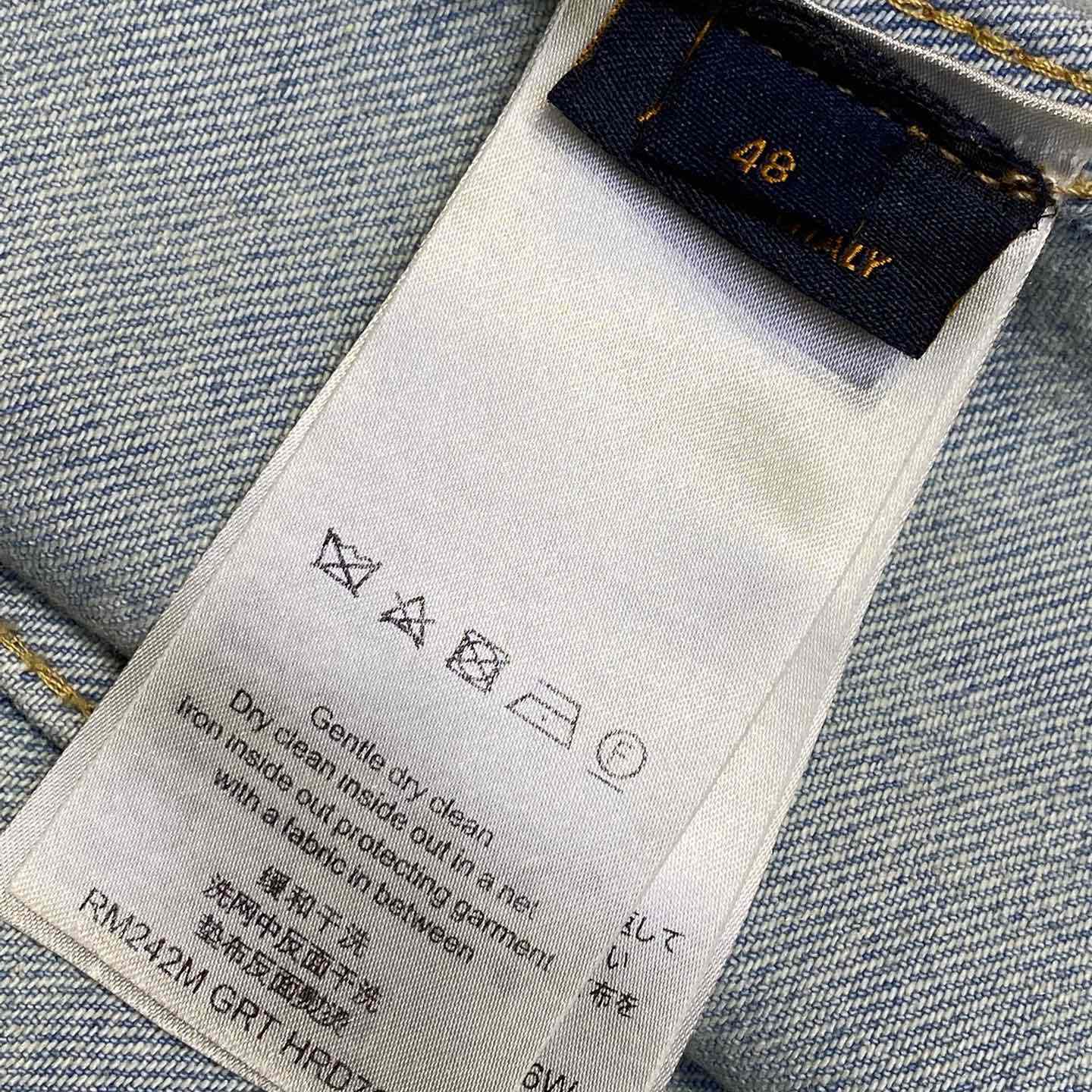 Louis Vuitton Damier Denim Wide-Leg Pants   1AHBMK - DesignerGu