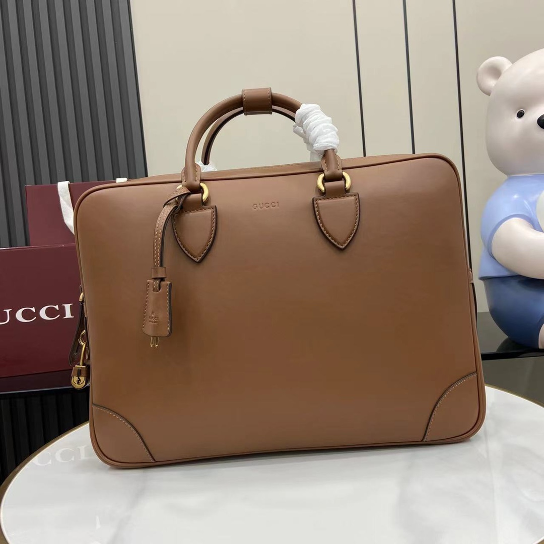 Gucci GG Emblem Medium Briefcase - DesignerGu