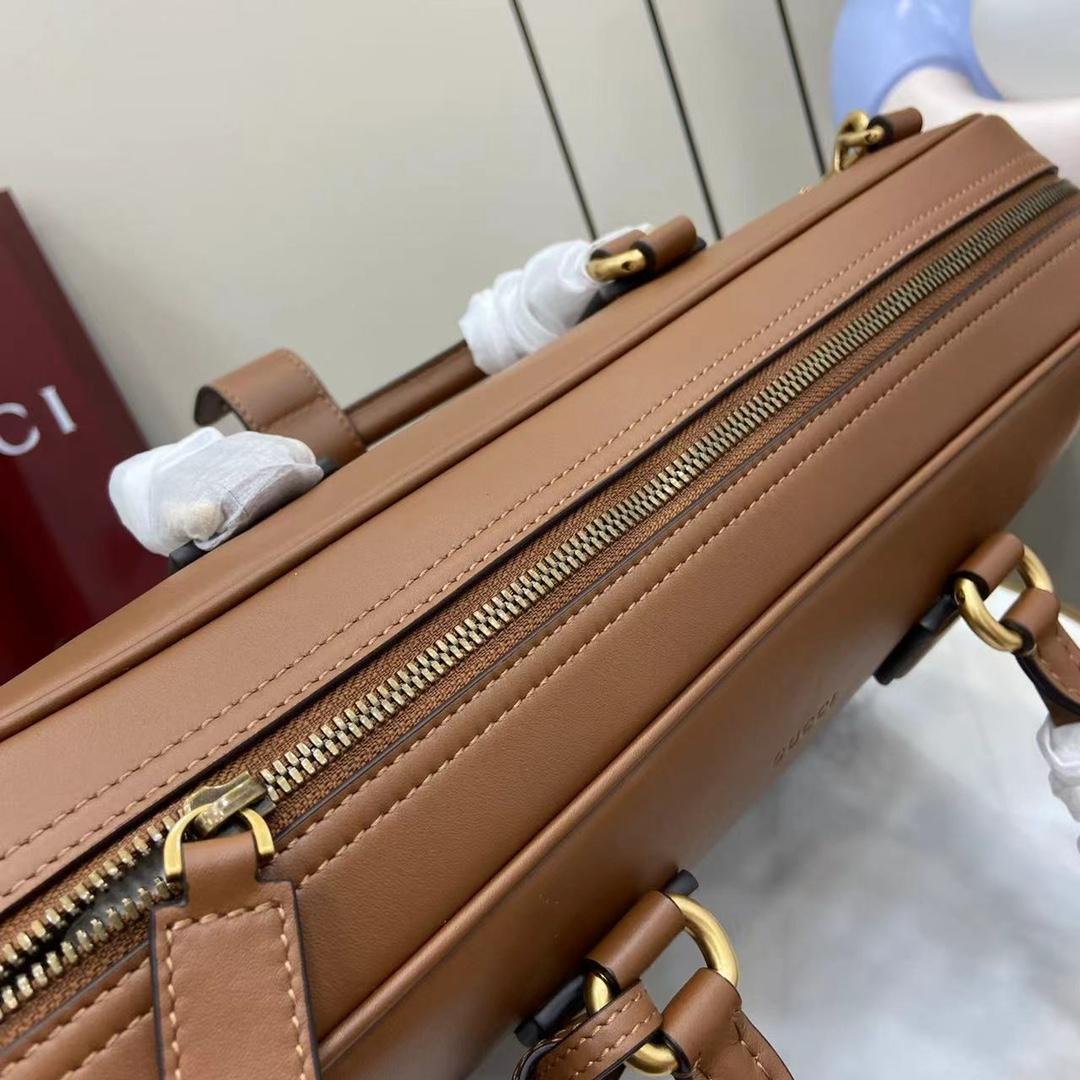 Gucci GG Emblem Medium Briefcase - DesignerGu
