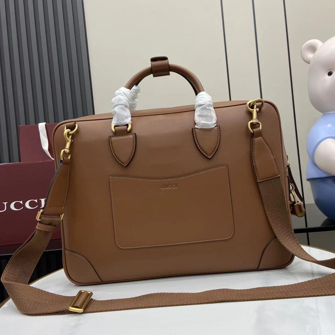 Gucci GG Emblem Medium Briefcase - DesignerGu