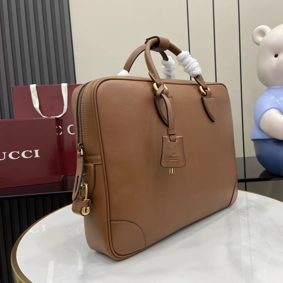Gucci GG Emblem Medium Briefcase - DesignerGu