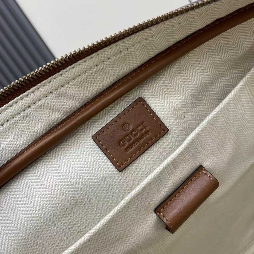 Gucci GG Emblem Medium Briefcase - DesignerGu