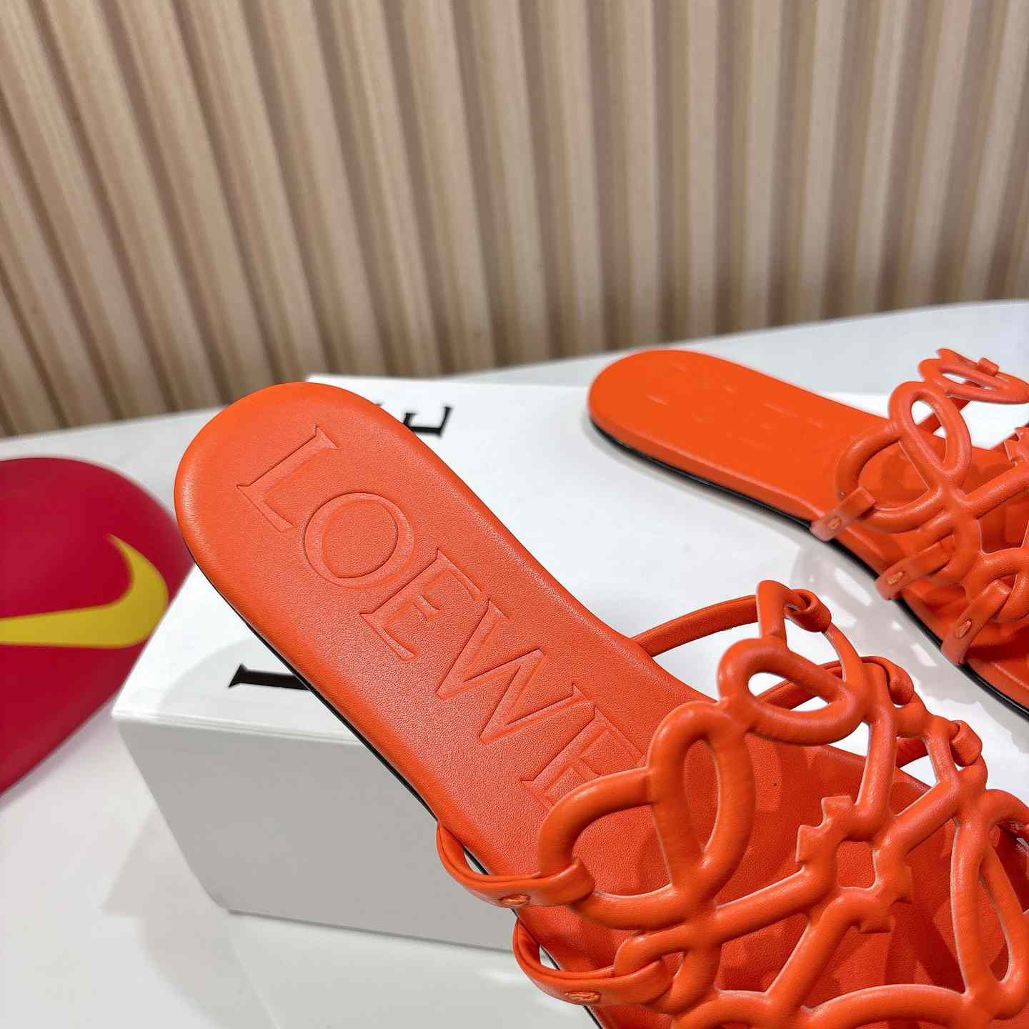 Loewe Petal Anagram Slide In Soft Calfskin - DesignerGu