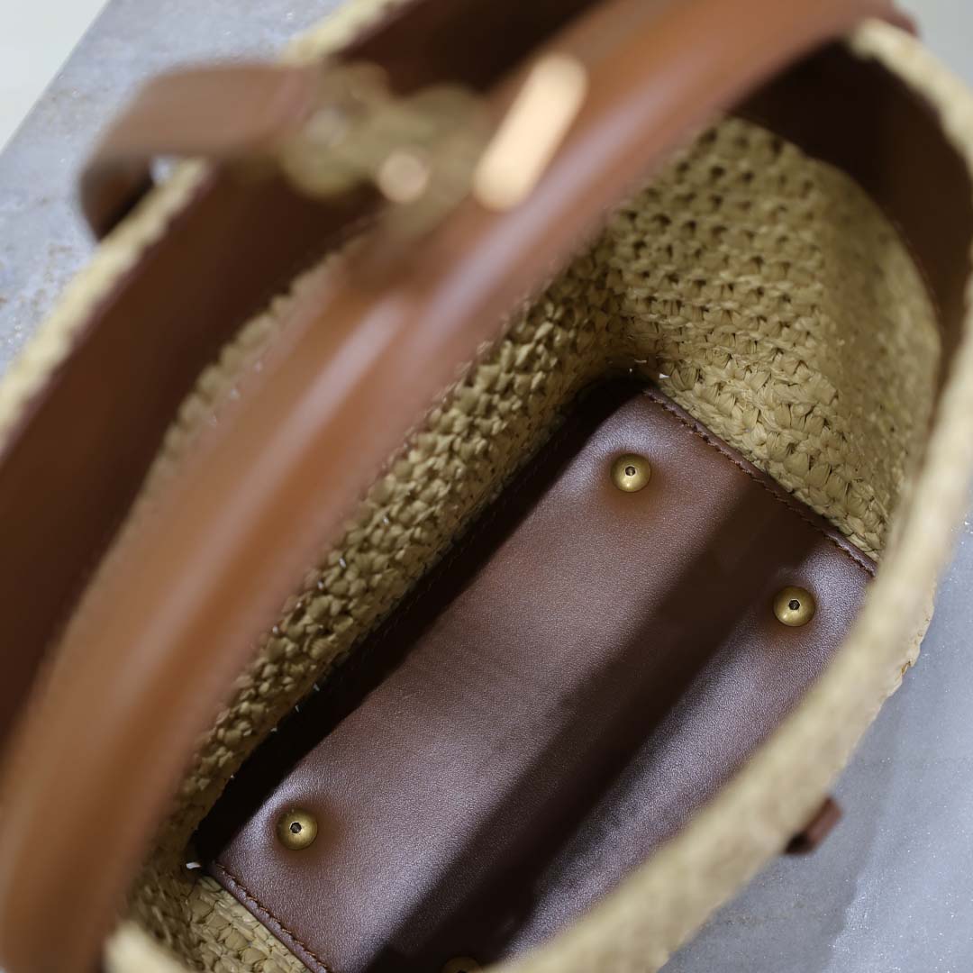 Saint Laurent Le 37 Mini In Raffia - DesignerGu