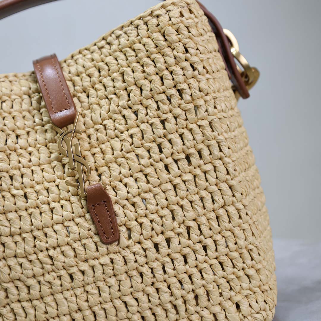 Saint Laurent Le 37 Mini In Raffia - DesignerGu