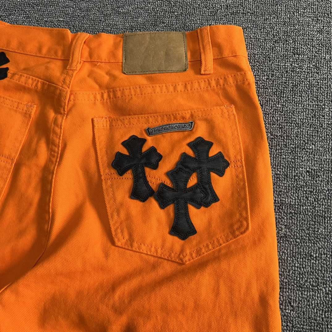 Chrome Hearts x Off-White Cross Denim 'Orange' - DesignerGu