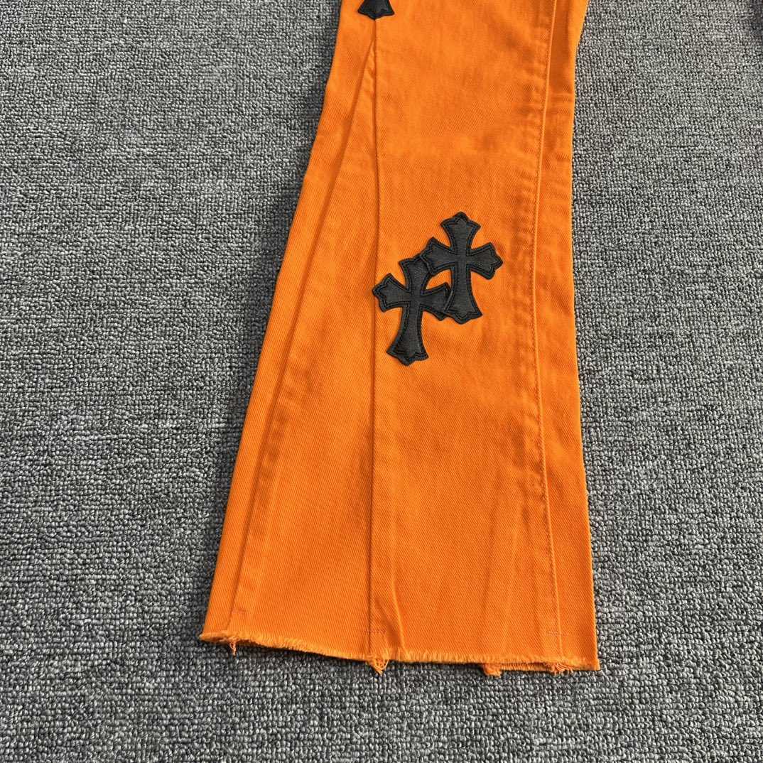Chrome Hearts x Off-White Cross Denim 'Orange' - DesignerGu