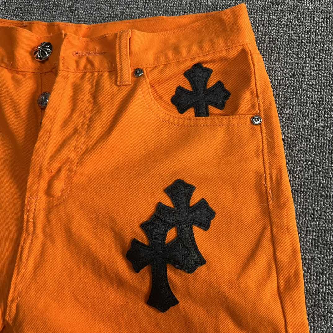 Chrome Hearts x Off-White Cross Denim 'Orange' - DesignerGu