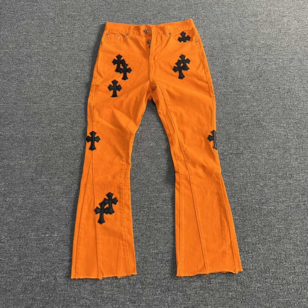 Chrome Hearts x Off-White Cross Denim 'Orange' - DesignerGu