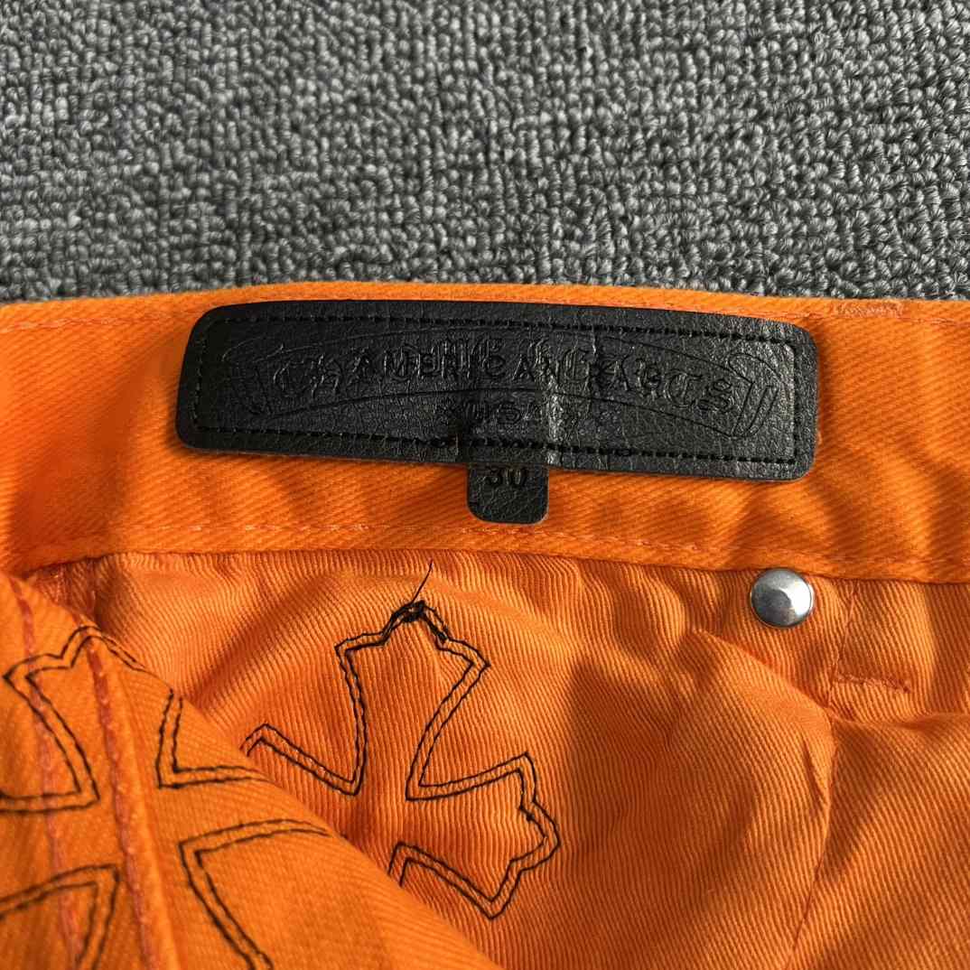 Chrome Hearts x Off-White Cross Denim 'Orange' - DesignerGu