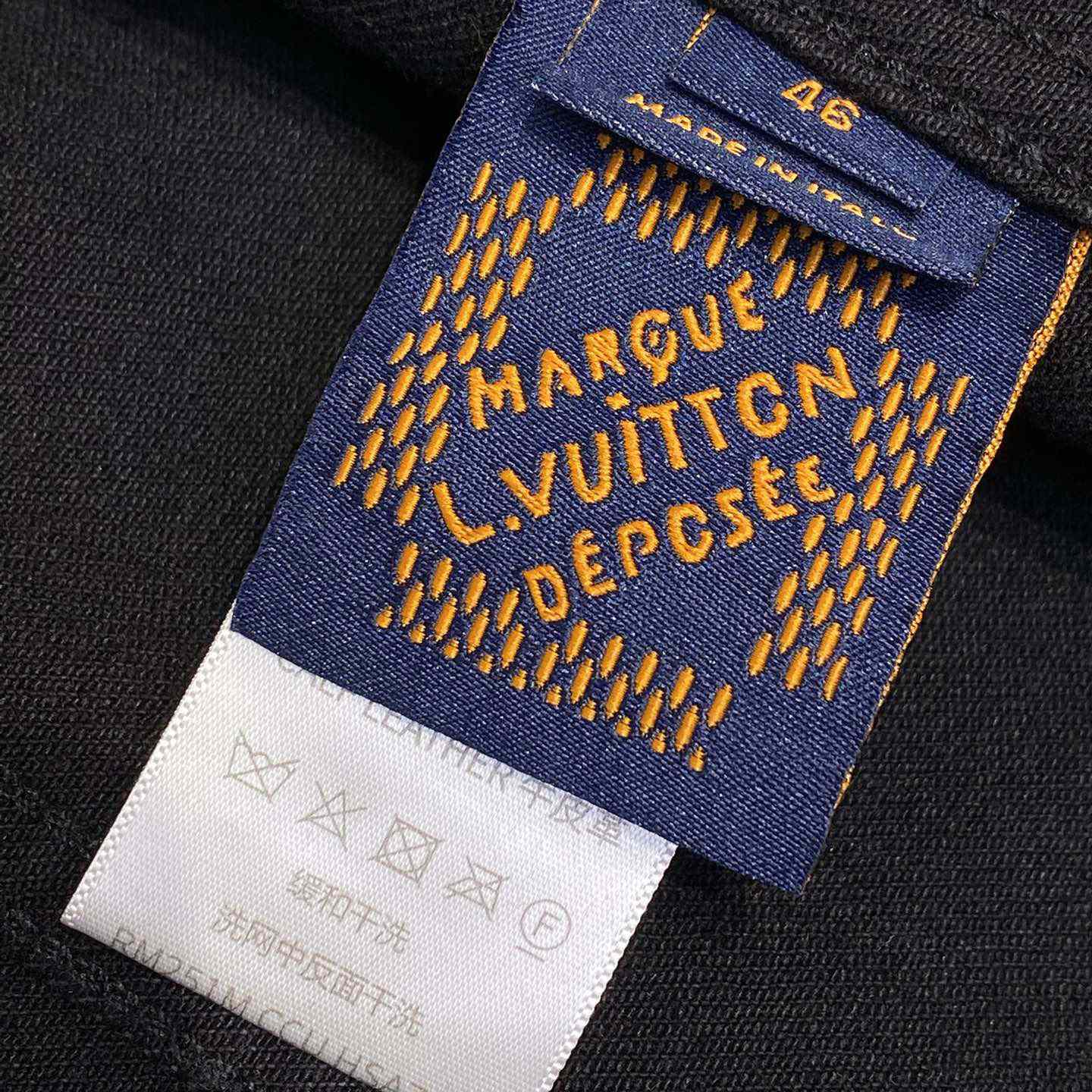 Louis Vuitton Flocked Damier Denim Wide-Leg Pants   1AHBKQ - DesignerGu