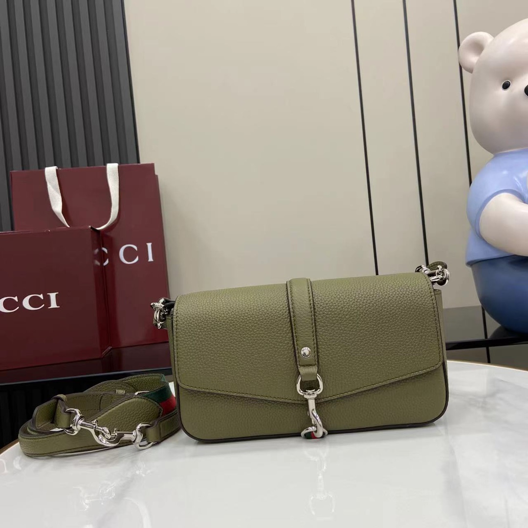 Gucci Small Crossbody Bag With Hook Closure - DesignerGu