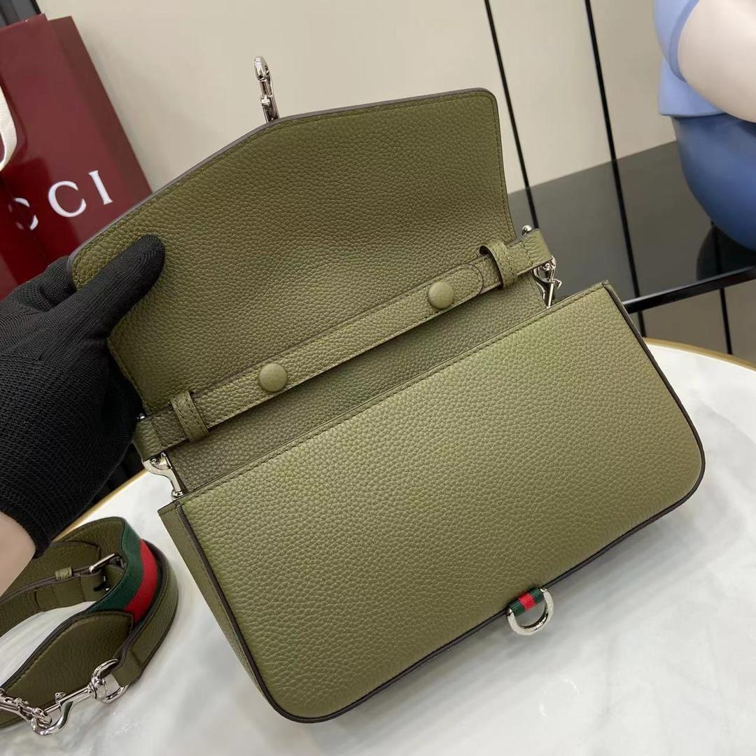 Gucci Small Crossbody Bag With Hook Closure - DesignerGu