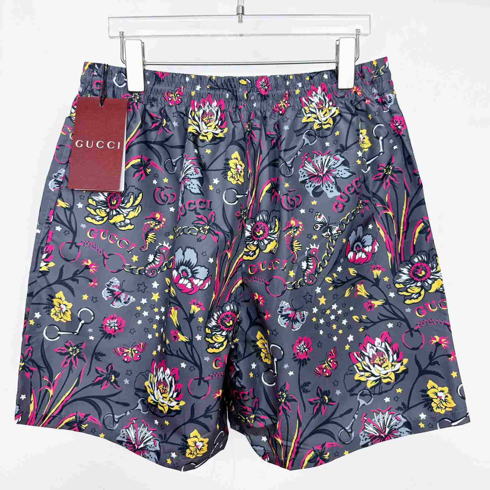 Gucci Punk Floral-print Cotton Short - DesignerGu