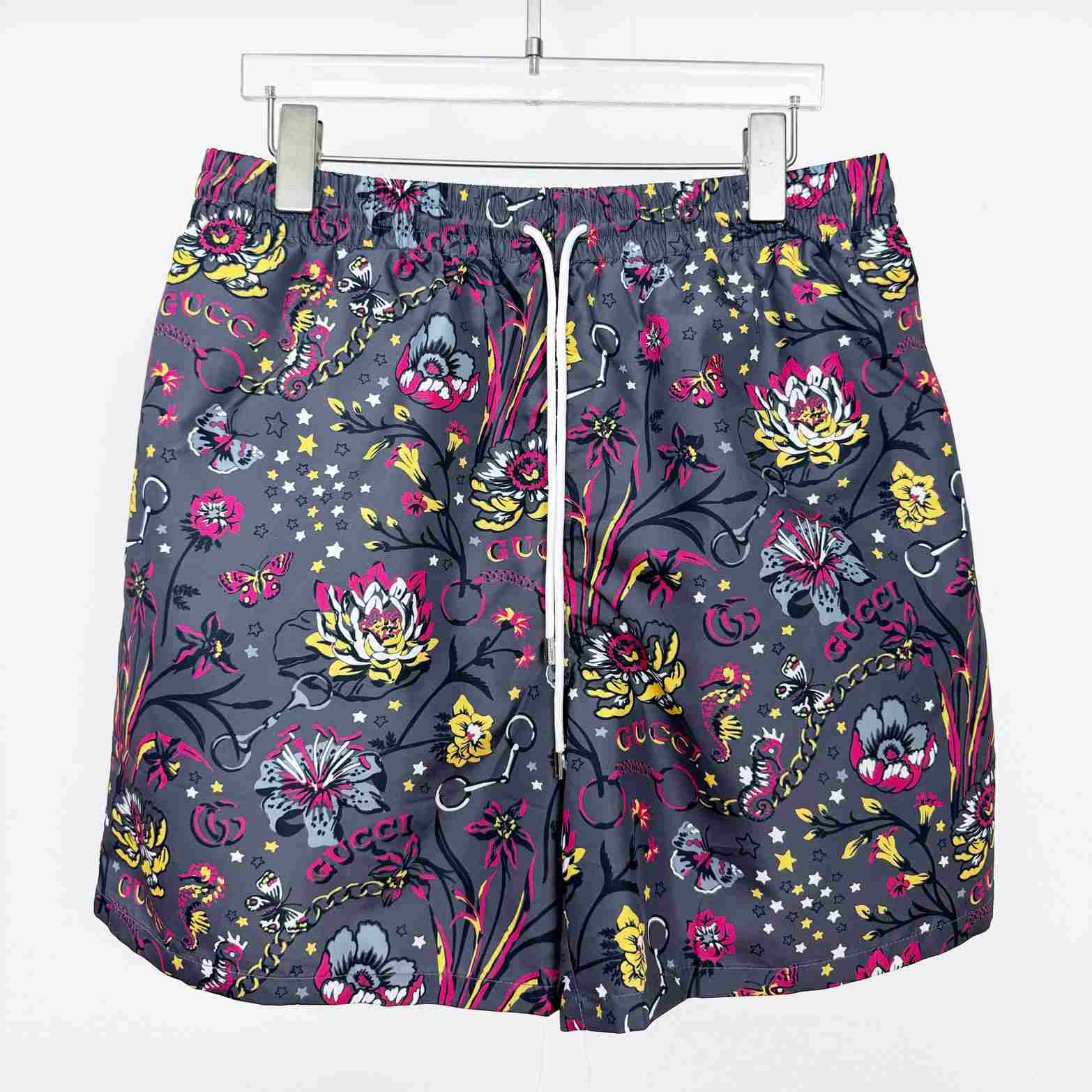 Gucci Punk Floral-print Cotton Short - DesignerGu