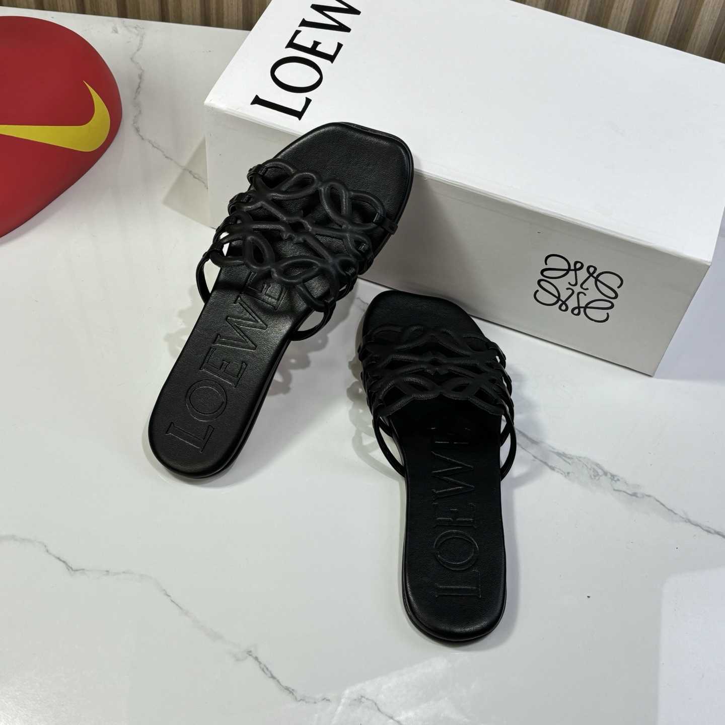 Loewe Petal Anagram Slide In Soft Calfskin - DesignerGu