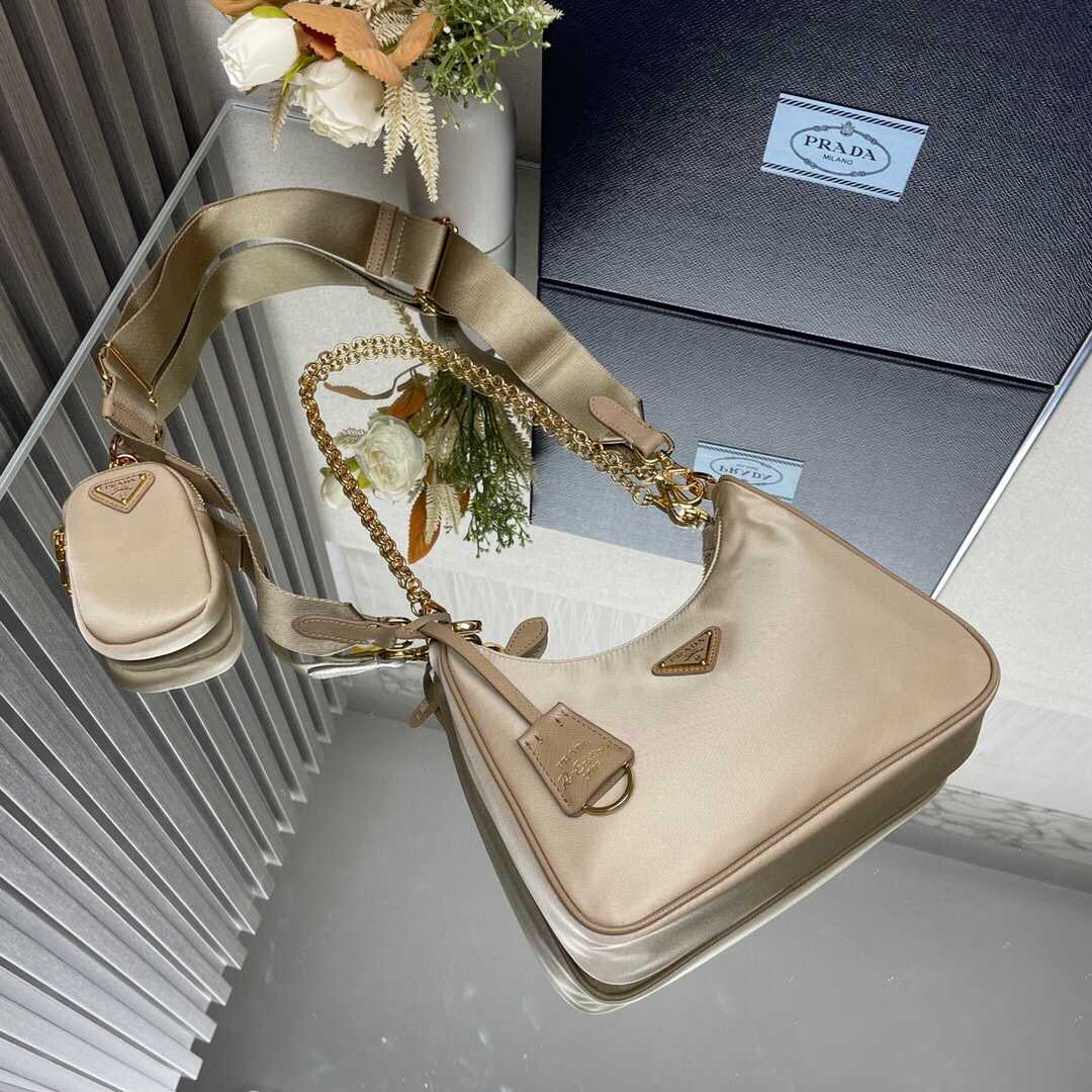 Prada Re-Edition 2005 Re-Nylon And Saffiano Leather Bag With Charm - DesignerGu