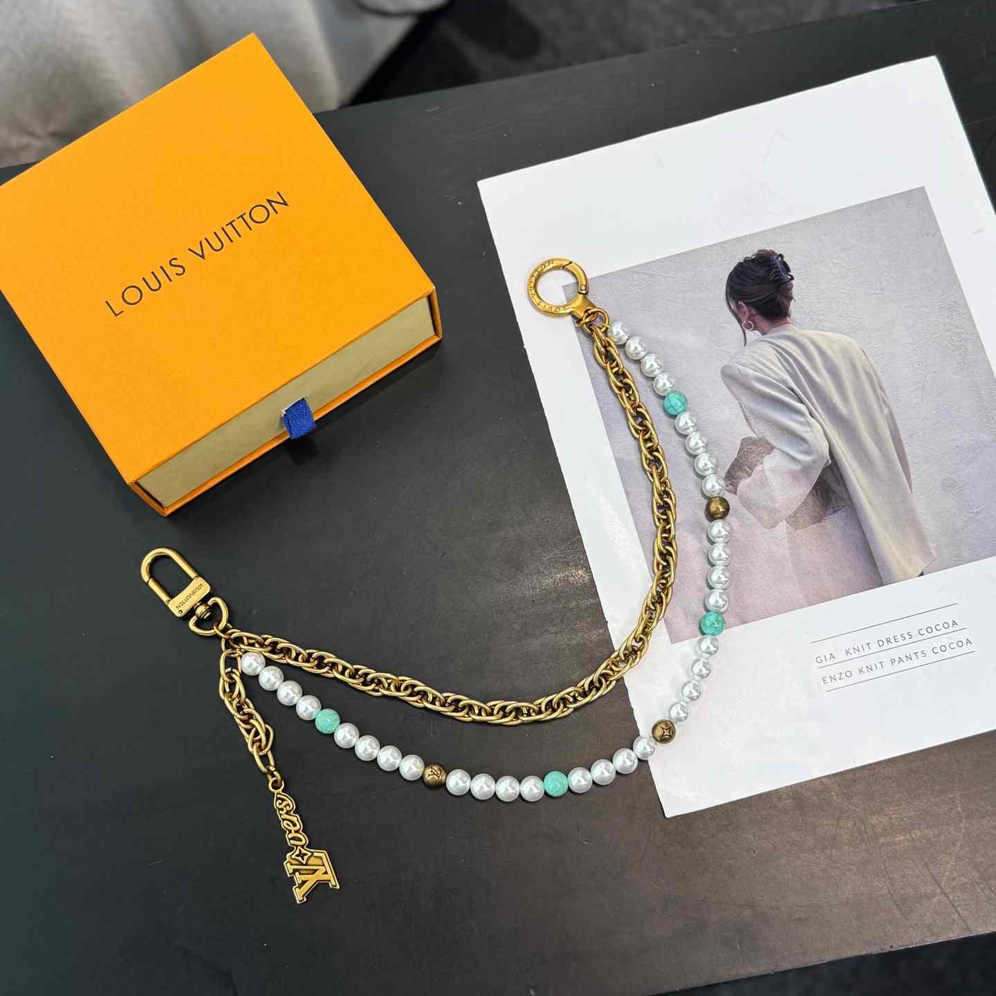 Louis Vuitton Pearls Chain Belt and Bag Charm   M02097 - DesignerGu