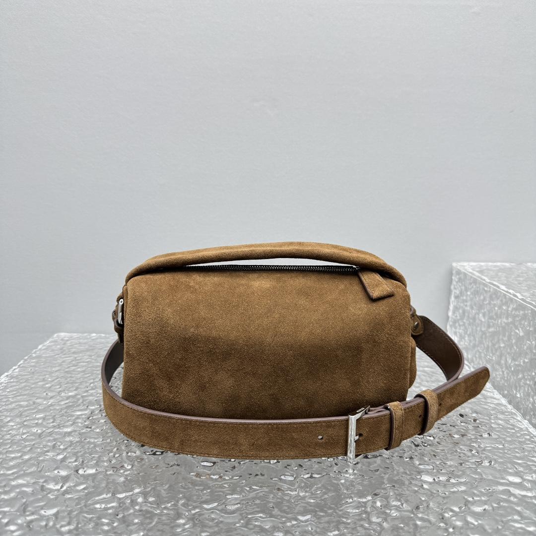 Prada Suede Shoulder Bag - DesignerGu