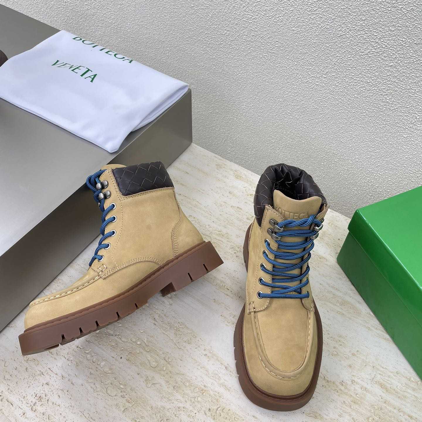 Bottega Veneta Haddock Lace-Up Ankle Boot - DesignerGu