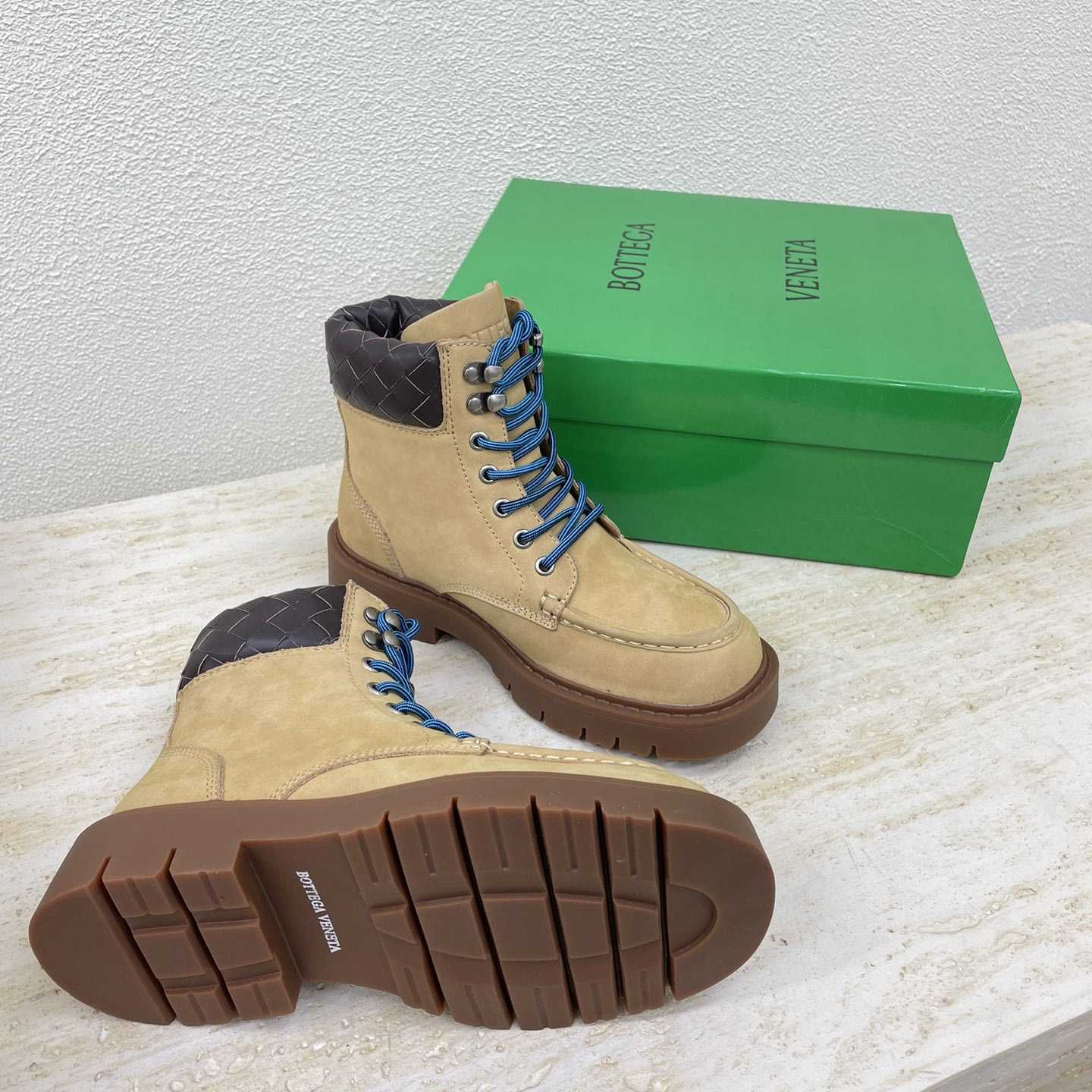 Bottega Veneta Haddock Lace-Up Ankle Boot - DesignerGu