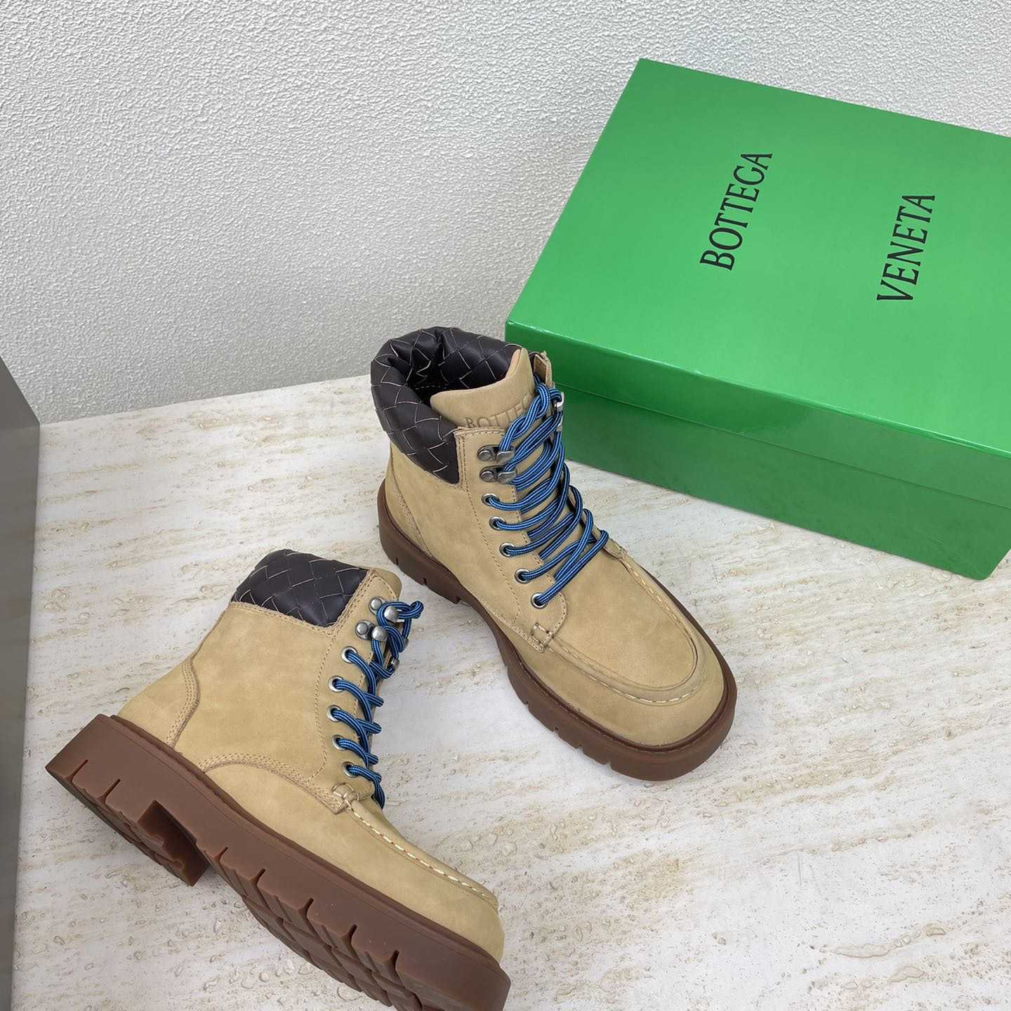 Bottega Veneta Haddock Lace-Up Ankle Boot - DesignerGu