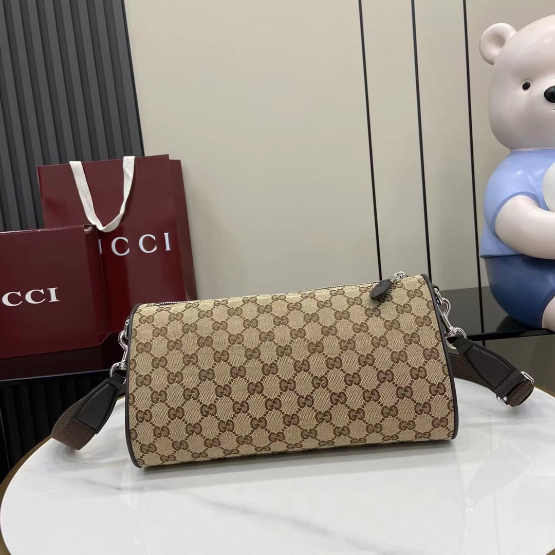 Gucci GG Canvas Small Cylinder Bag - DesignerGu