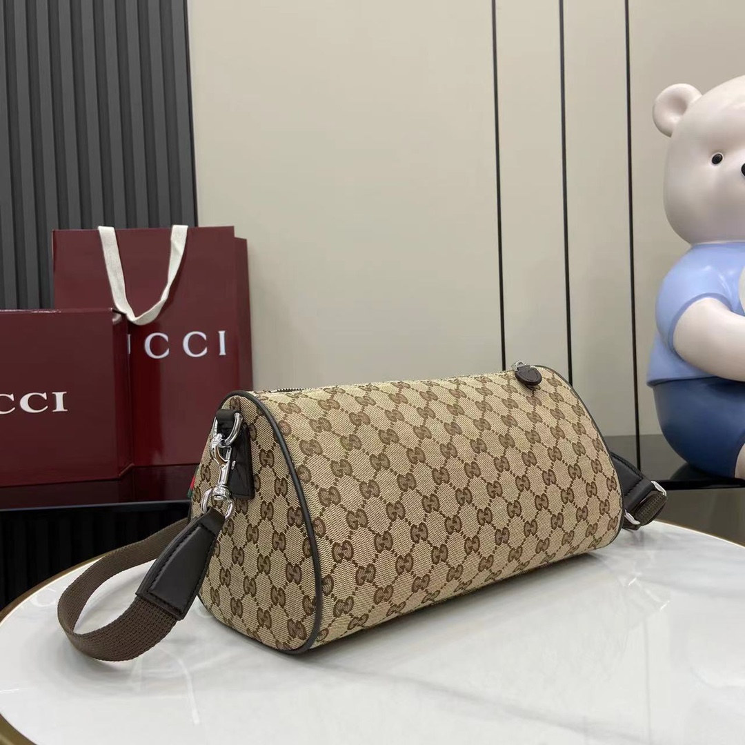 Gucci GG Canvas Small Cylinder Bag - DesignerGu