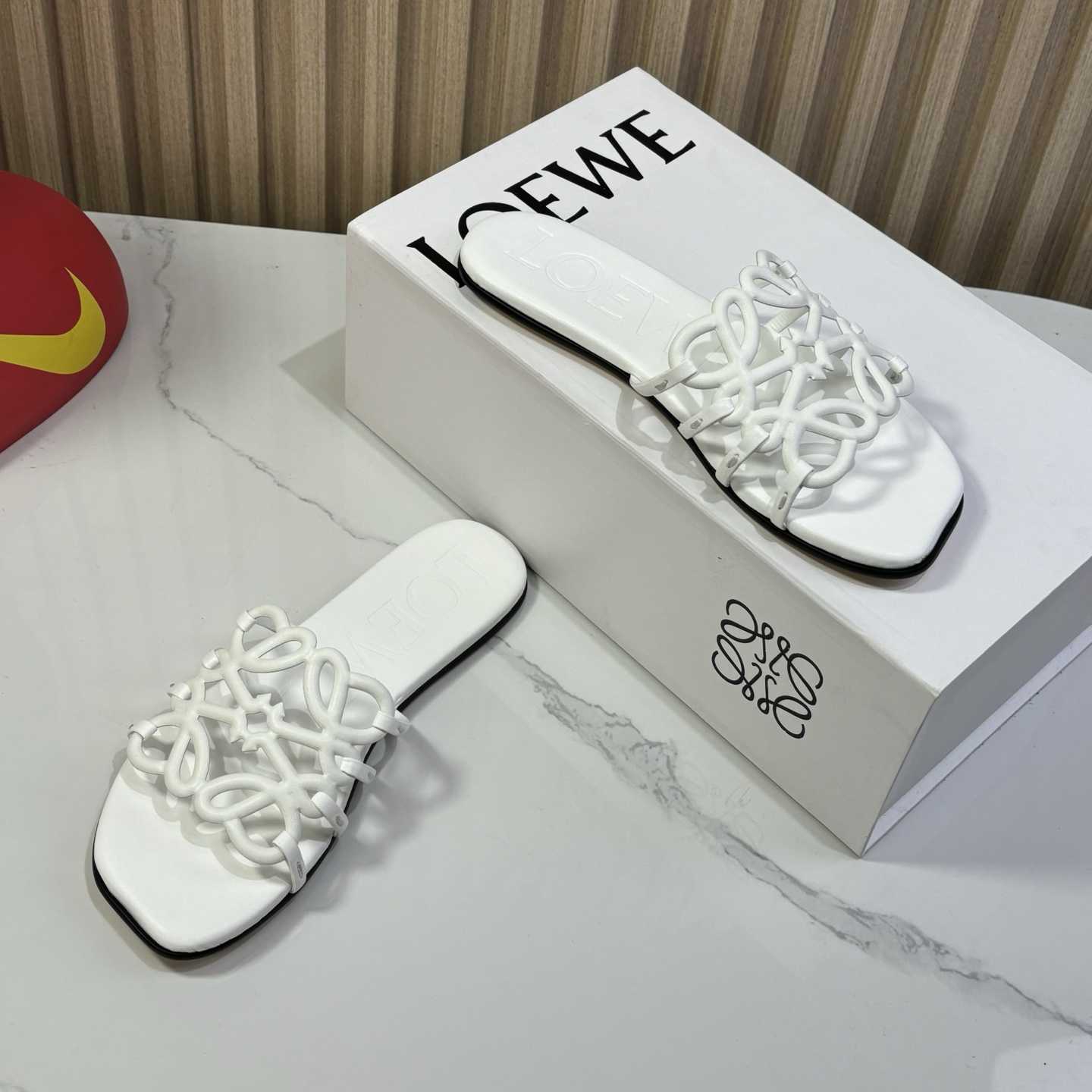 Loewe Petal Anagram Slide In Soft Calfskin - DesignerGu