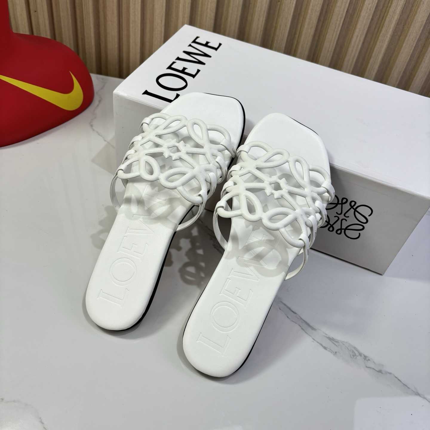 Loewe Petal Anagram Slide In Soft Calfskin - DesignerGu