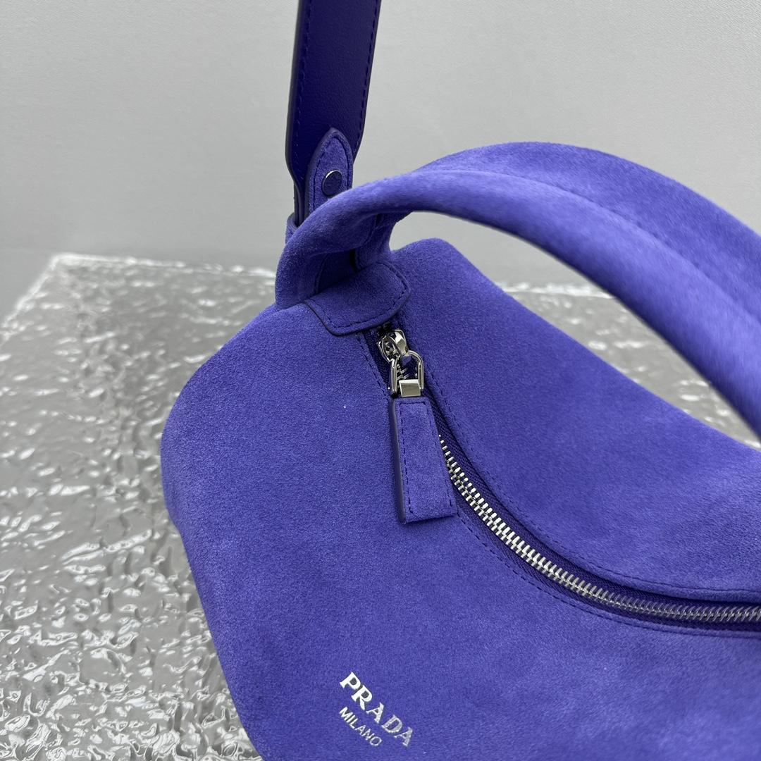 Prada Suede Shoulder Bag - DesignerGu