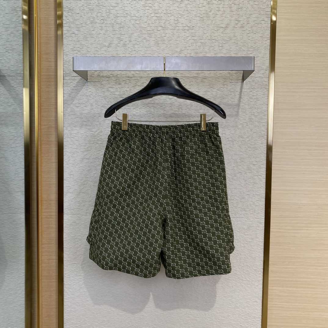 Gucci Cotton Jacquard Shorts With GG Shadow - DesignerGu