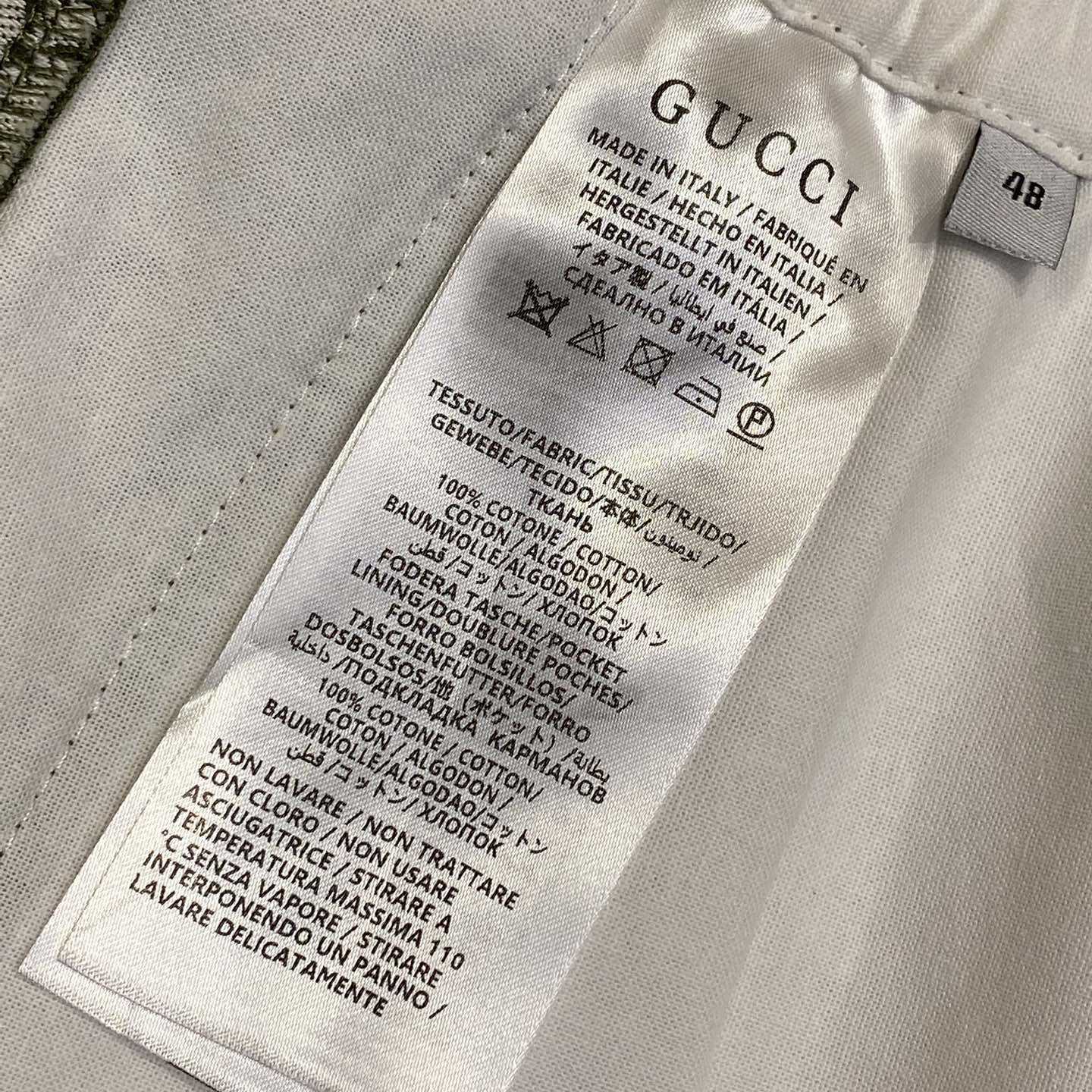 Gucci Cotton Jacquard Shorts With GG Shadow - DesignerGu