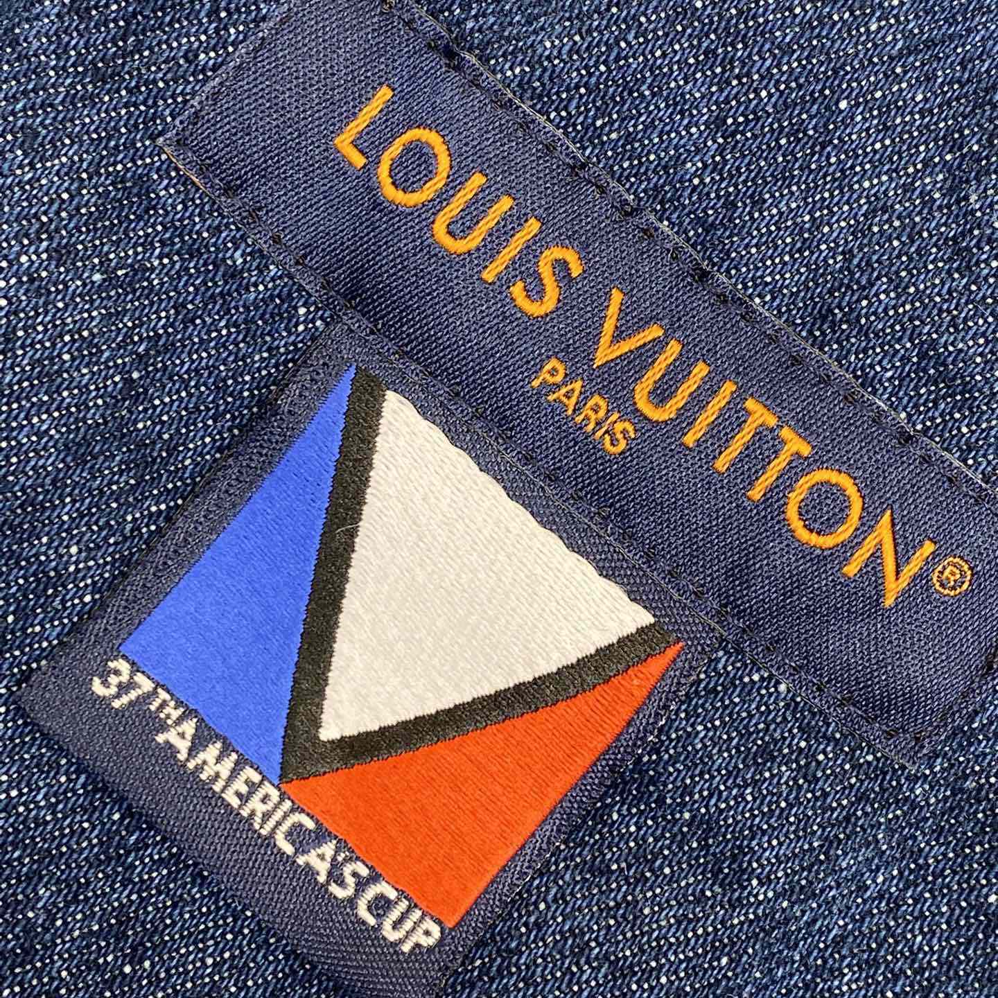 Louis Vuitton Embroidered Damier Denim Shorts  1AFVO5 - DesignerGu