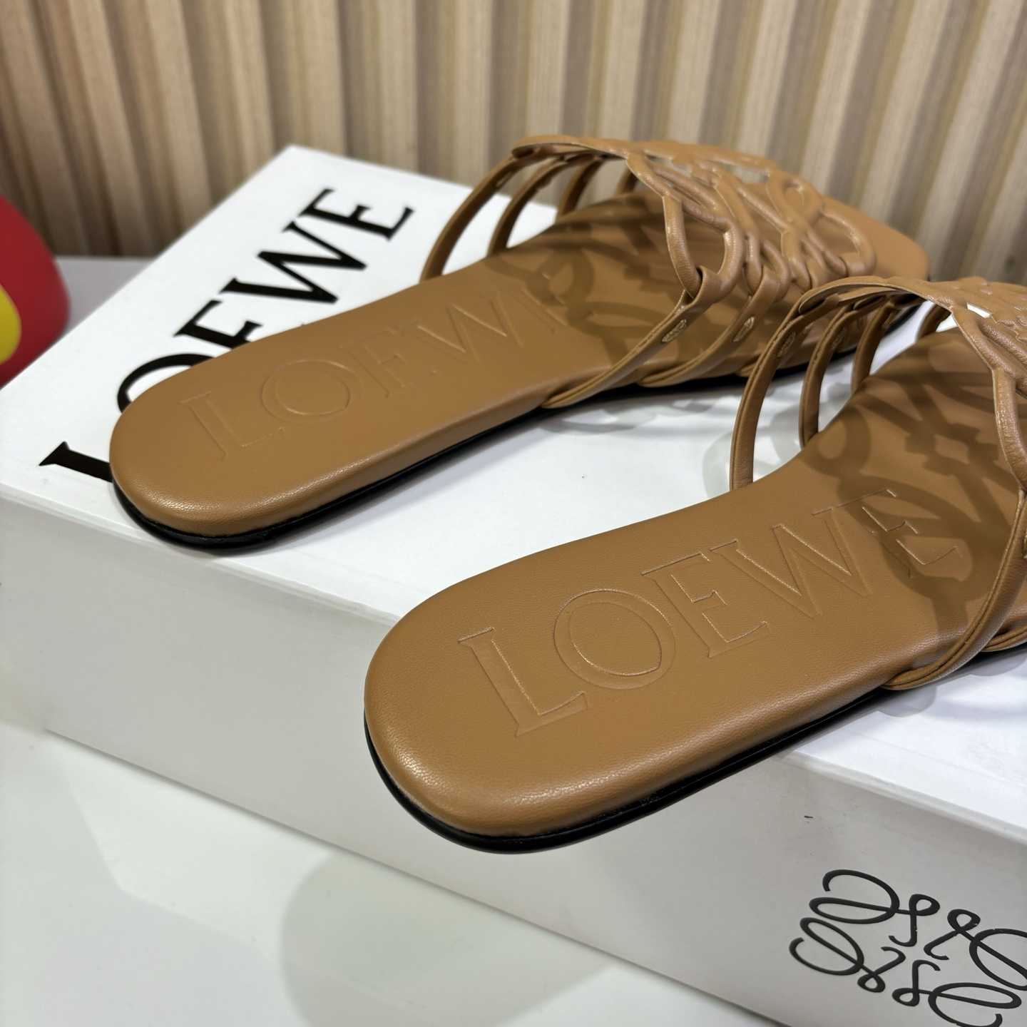 Loewe Petal Anagram Slide In Soft Calfskin - DesignerGu