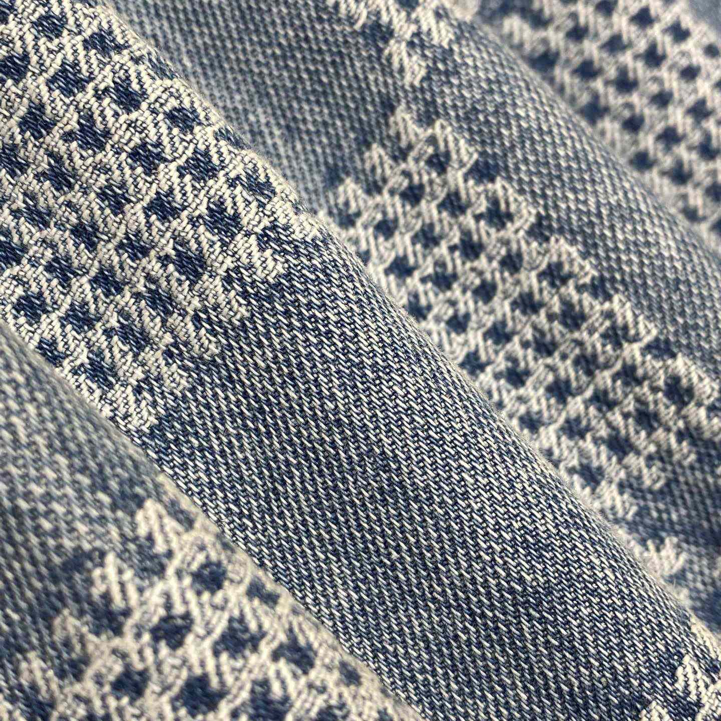 Louis Vuitton Damier Short-Sleeved Chambray Shirt   - DesignerGu