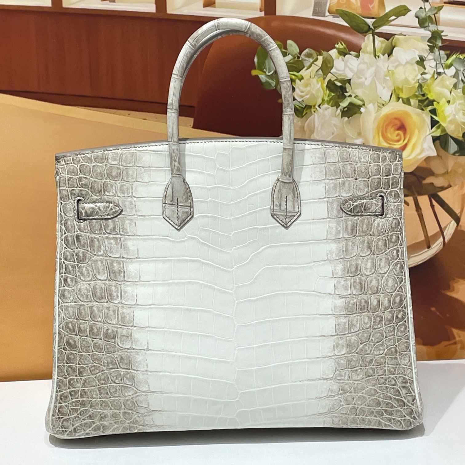 Hermes Birkin Crocodile White   35cm - DesignerGu
