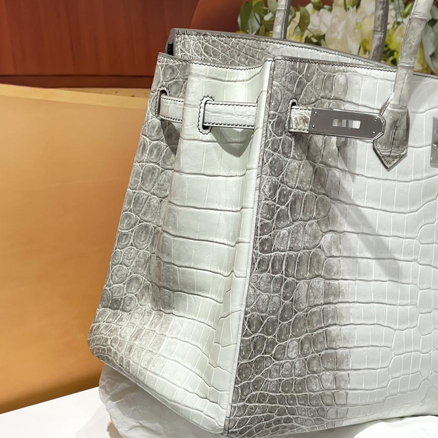 Hermes Birkin Crocodile White   35cm - DesignerGu