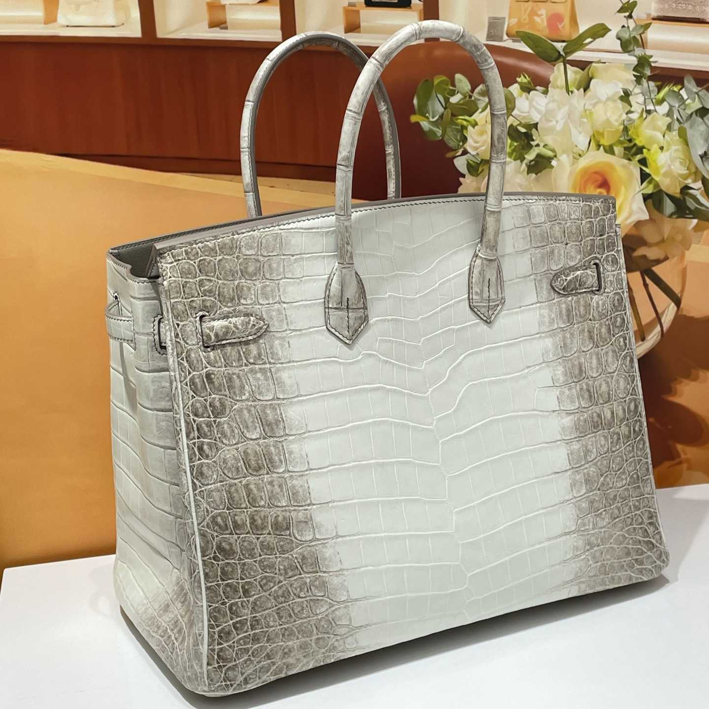 Hermes Birkin Crocodile White   35cm - DesignerGu