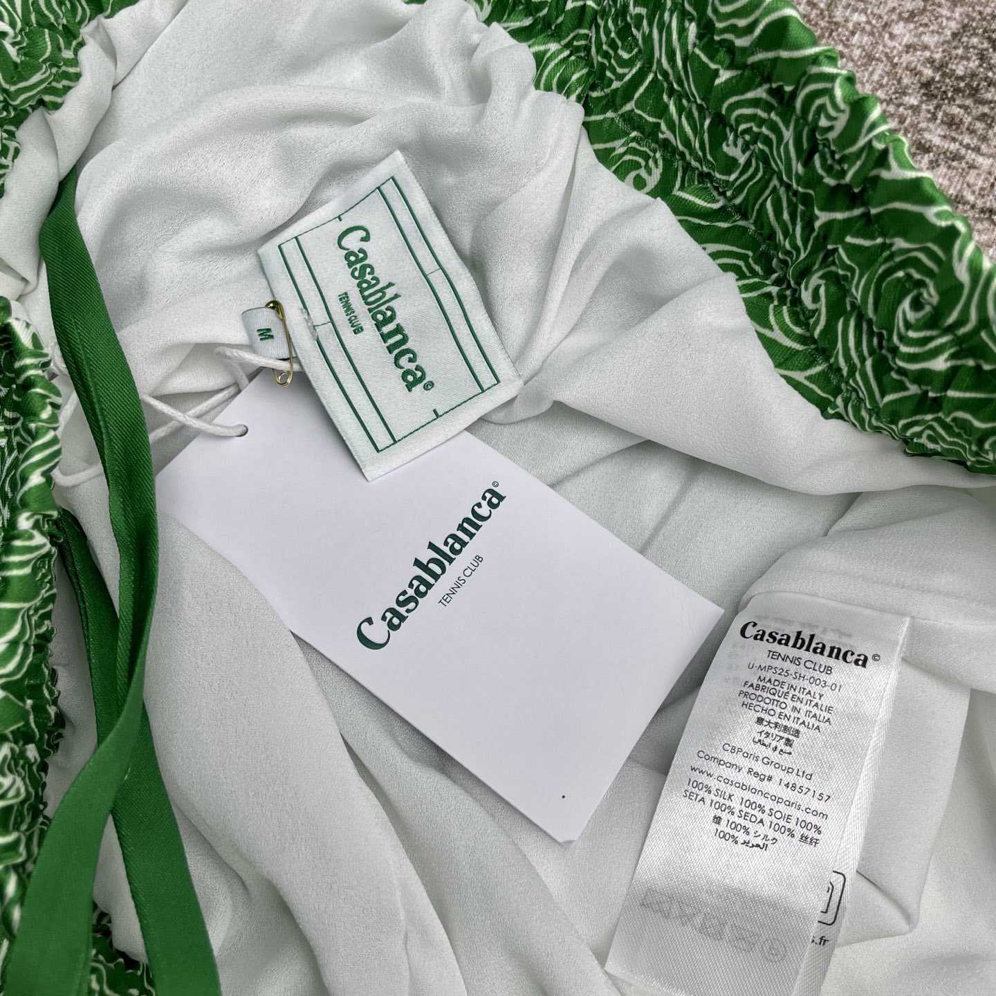 Casablanca Column Monogram Silk Shorts   CA3519 - DesignerGu