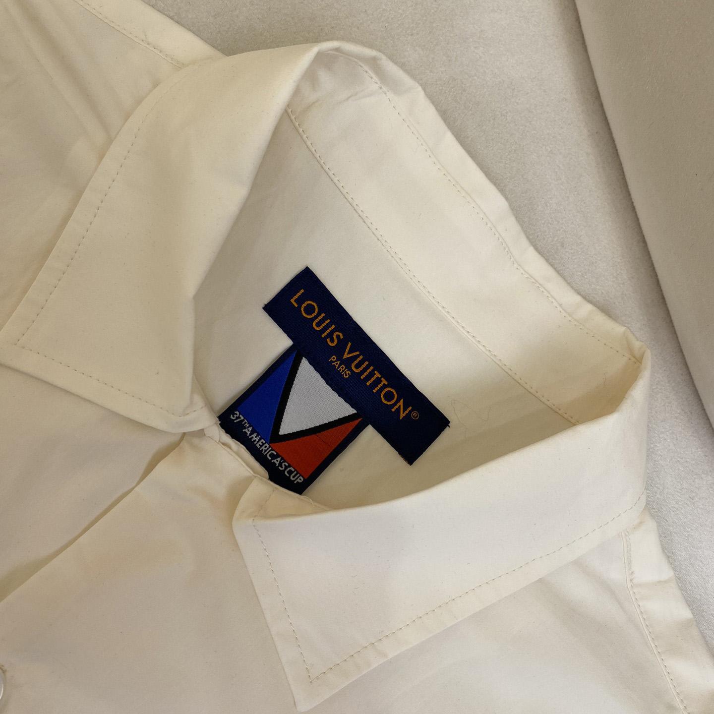 Louis Vuitton Embellished Open Collar Long-Sleeved Shirt   1AFVQQ - DesignerGu