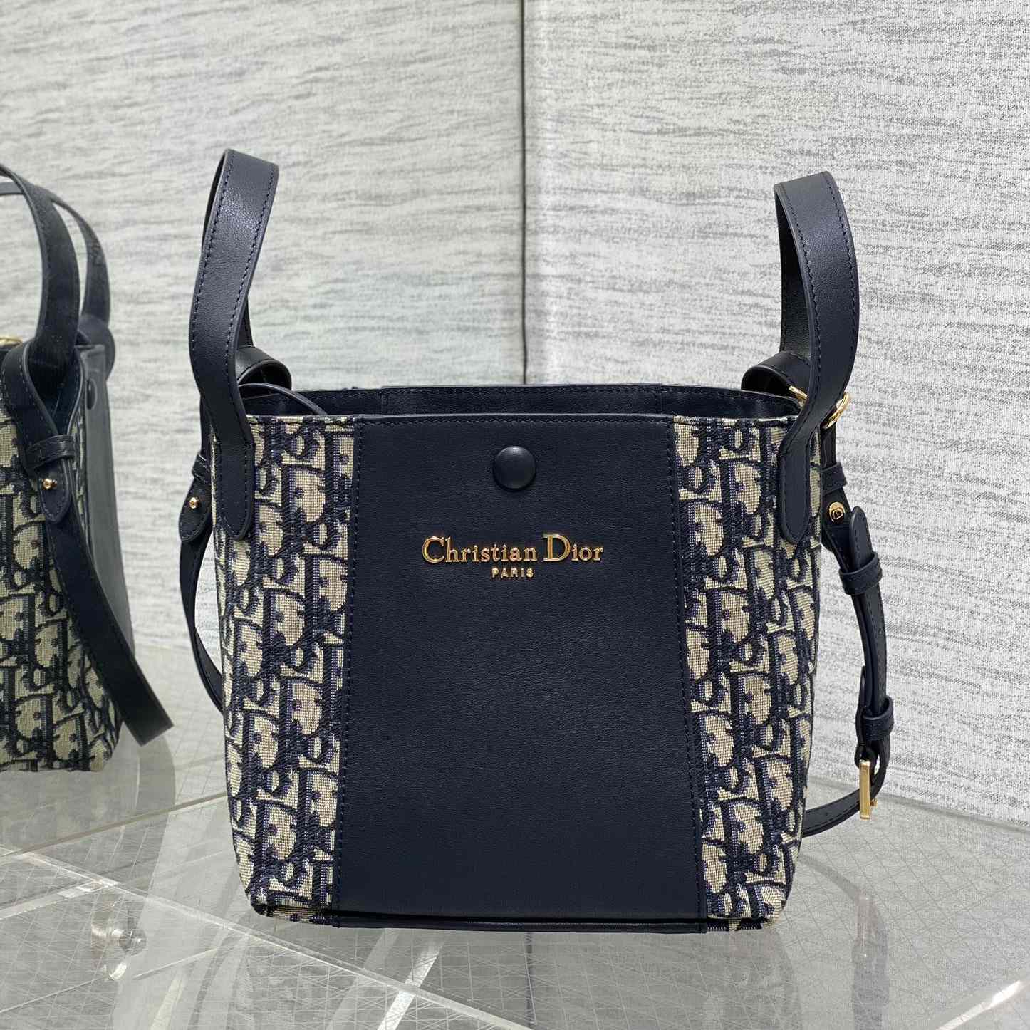 Dior Medium Signature Bucket Bag  - DesignerGu