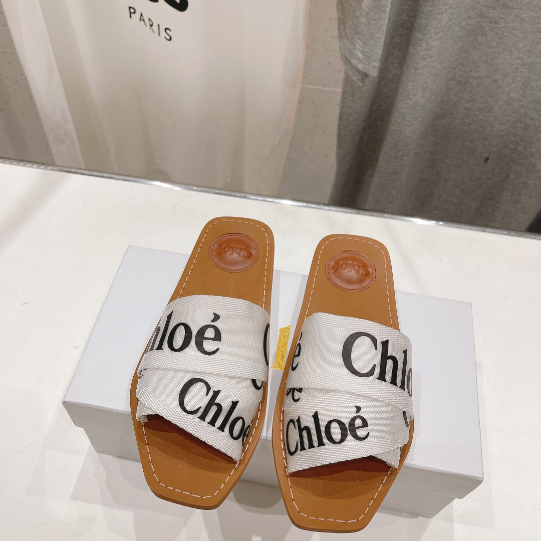 Chloe Woody Cloth Mules - DesignerGu