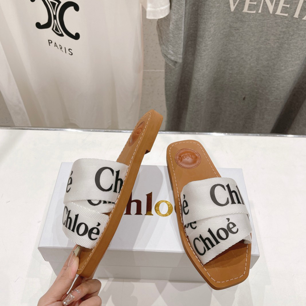 Chloe Woody Cloth Mules - DesignerGu