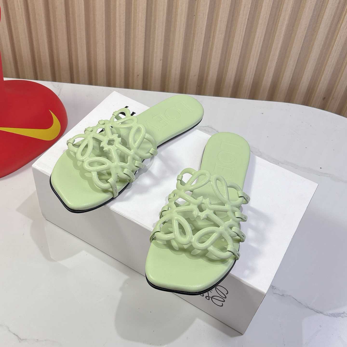 Loewe Petal Anagram Slide In Soft Calfskin - DesignerGu