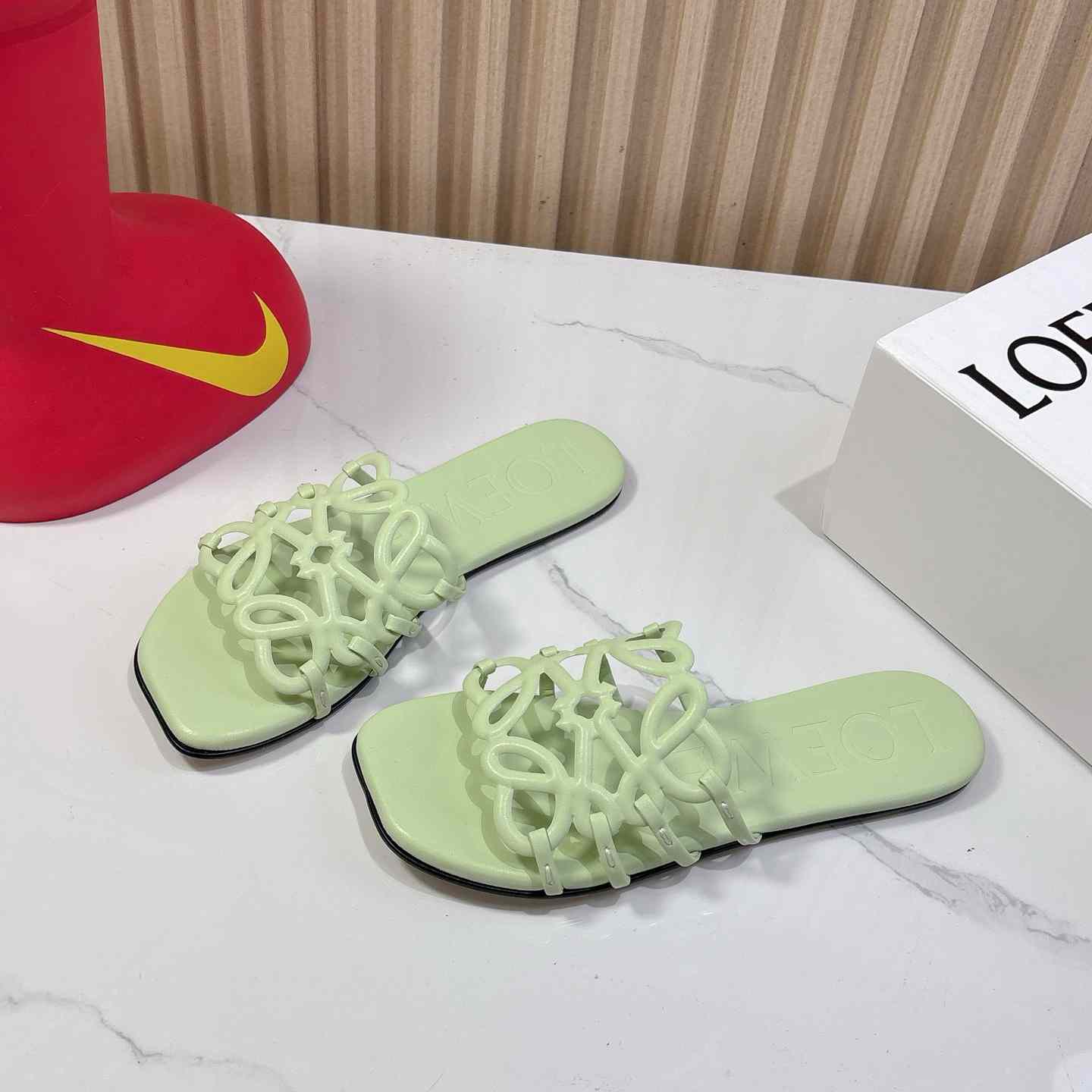 Loewe Petal Anagram Slide In Soft Calfskin - DesignerGu