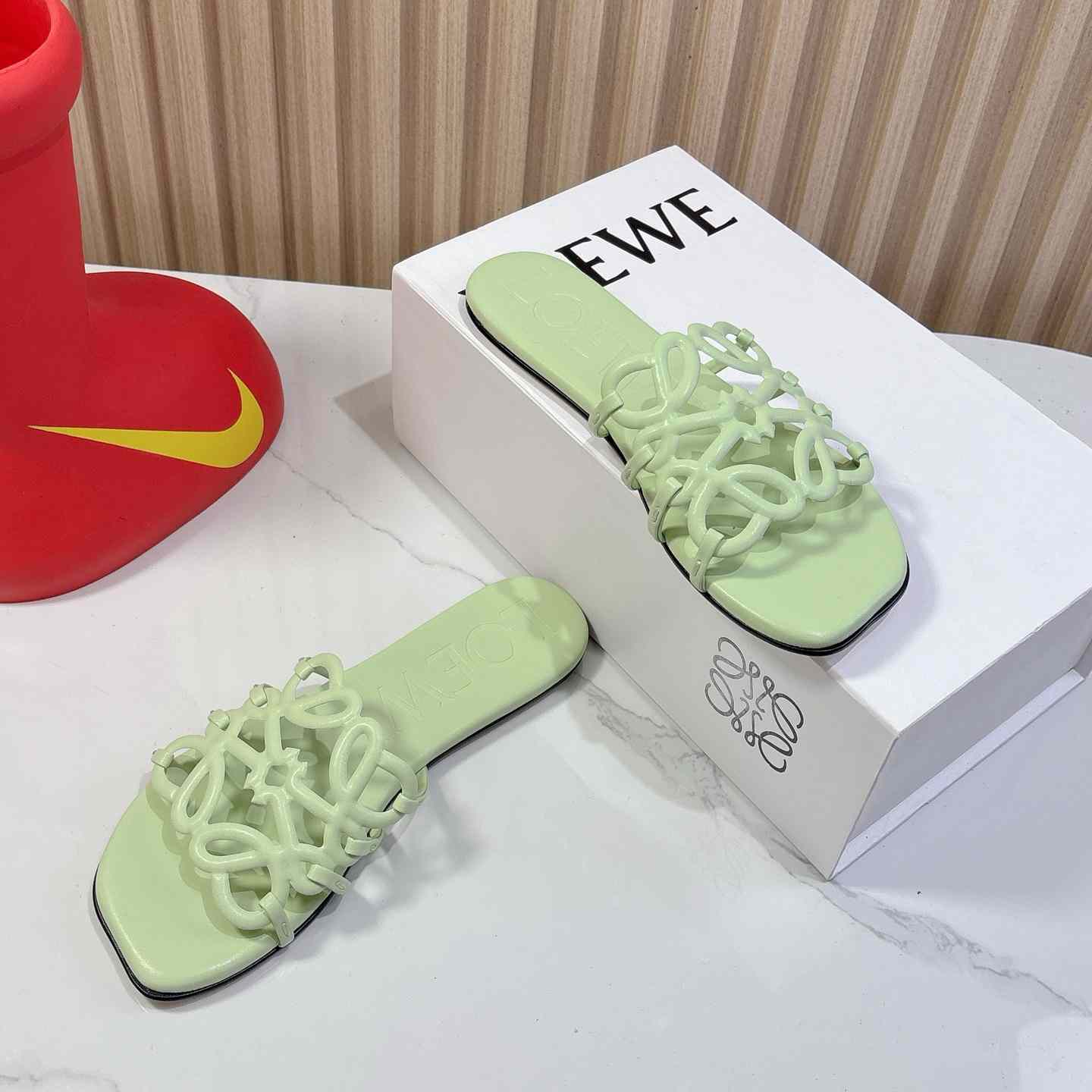 Loewe Petal Anagram Slide In Soft Calfskin - DesignerGu