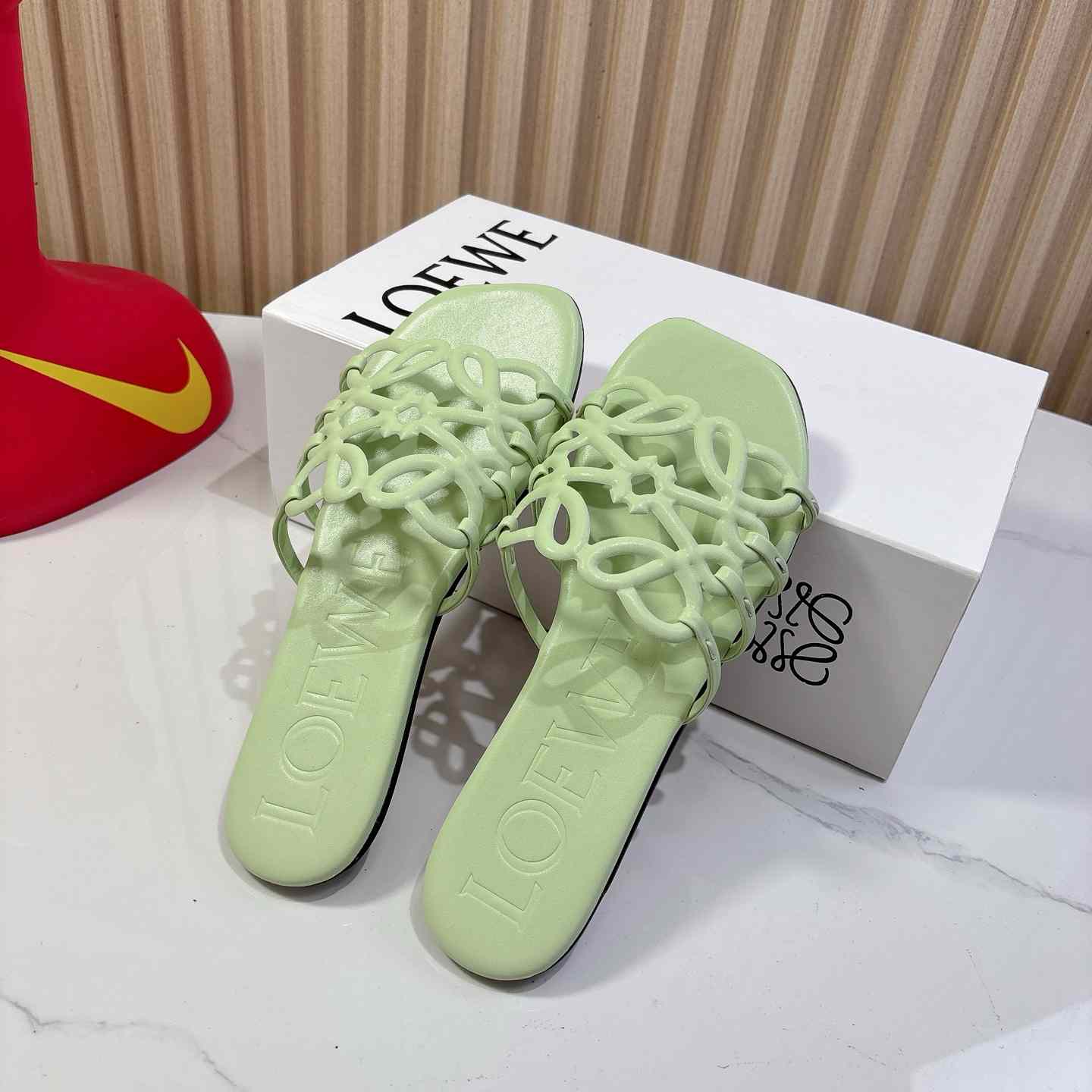 Loewe Petal Anagram Slide In Soft Calfskin - DesignerGu