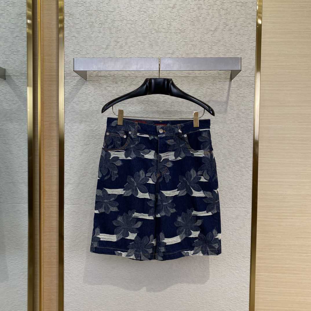 Gucci Denim Jacquard Pant  - DesignerGu